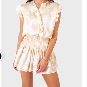 Koch cream tie dye skirt